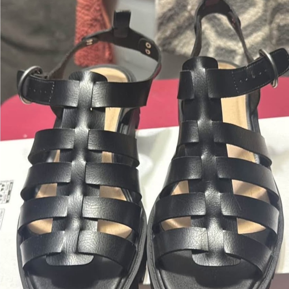 Sonoma Black Strappy Sandals